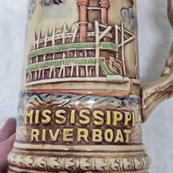 Vintage St. Louis MO Beer Stein Gateway Arch Busch Stadium Riverboat Japan - Picture 9 of 13